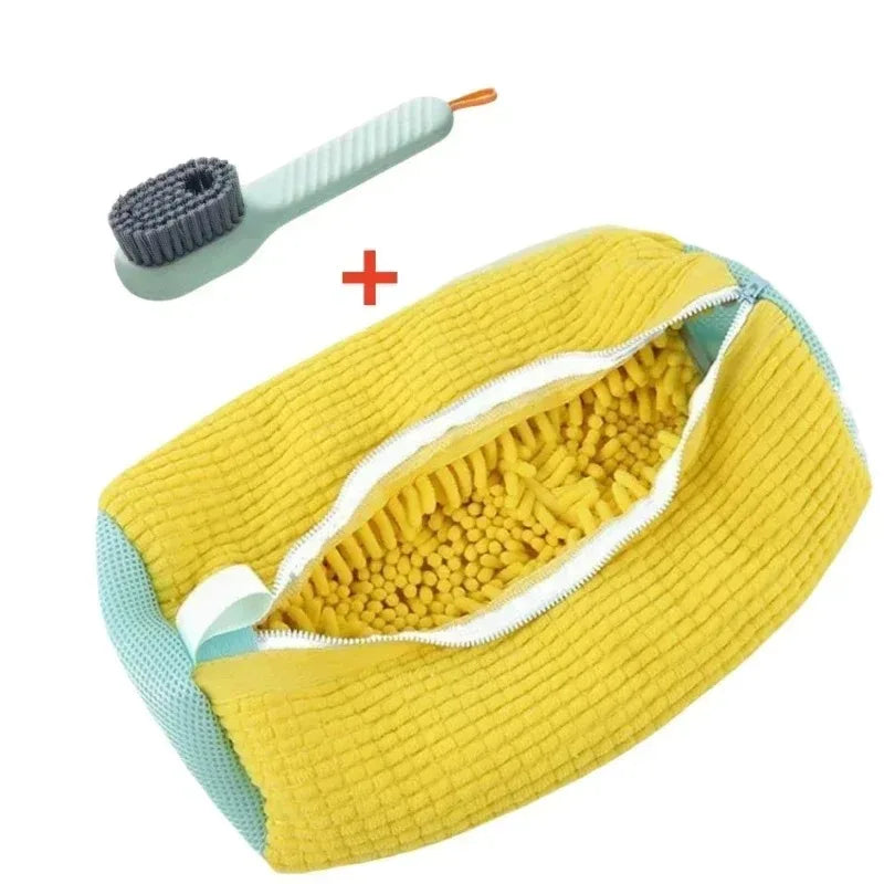 Durable Shoe Washing Machine Bag and Brush
