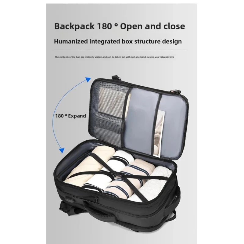 Expandable Travel Backpack Includes USB Charging Port